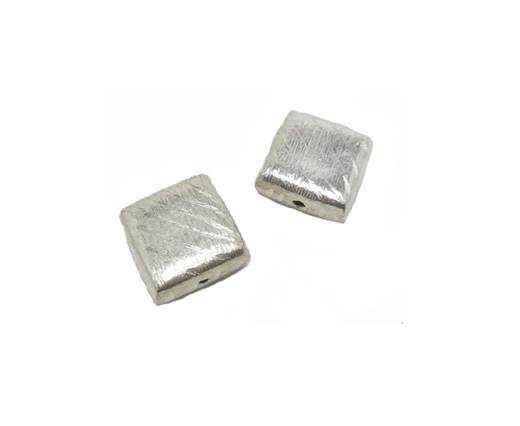 Silver plated Brush Beads - 7601