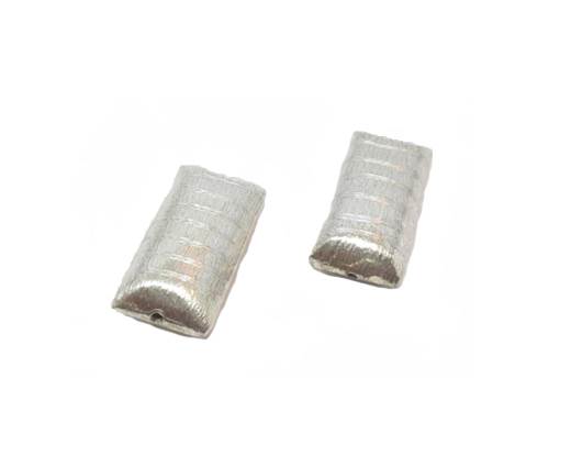 Silver plated Brush Beads - 7602