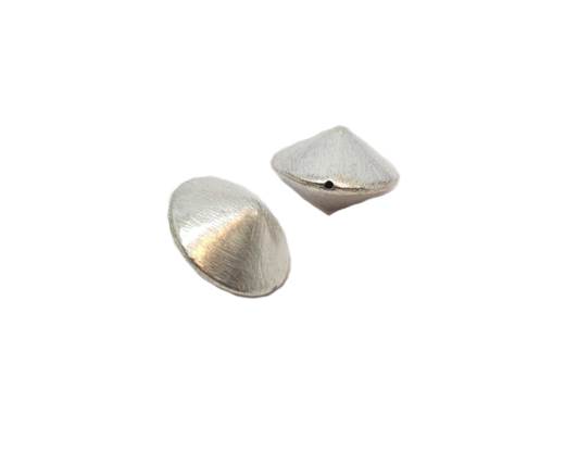 Silver plated Brush Beads - 8097