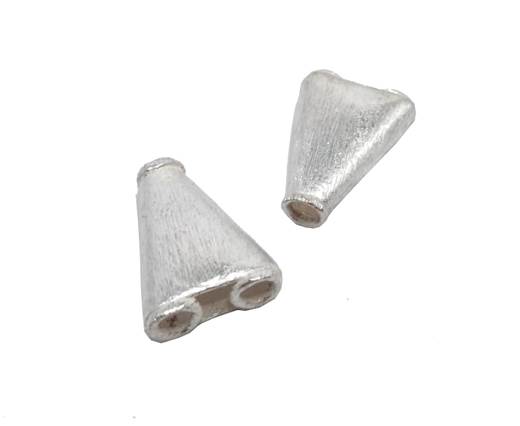 Silver plated Brush Beads - 8577