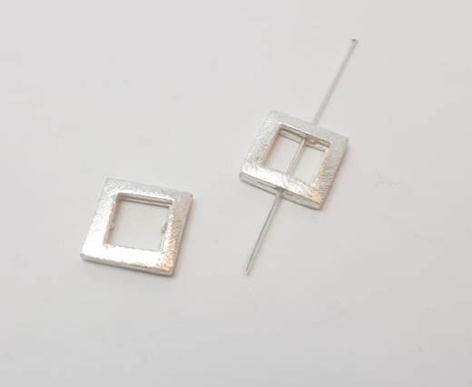 Silver plated Brush Beads - 8653