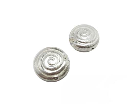 Silver plated Brush Beads - 8740