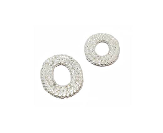 Silver plated Brush Beads - 8792