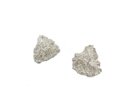 Silver plated Brush Beads - 8821