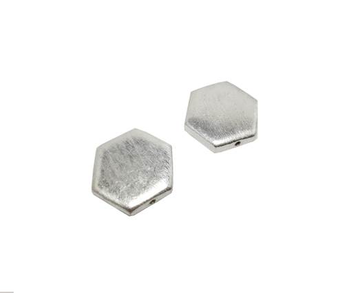 Silver plated Brush Beads - 8846