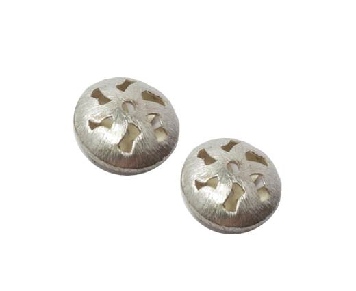 Silver plated Brush Beads - 8947