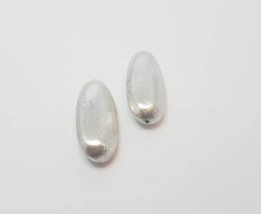 Silver plated Brush Beads - 9044
