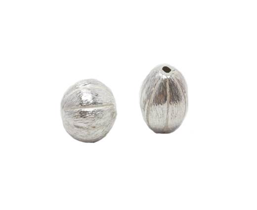 Silver plated Brush Beads - 9072