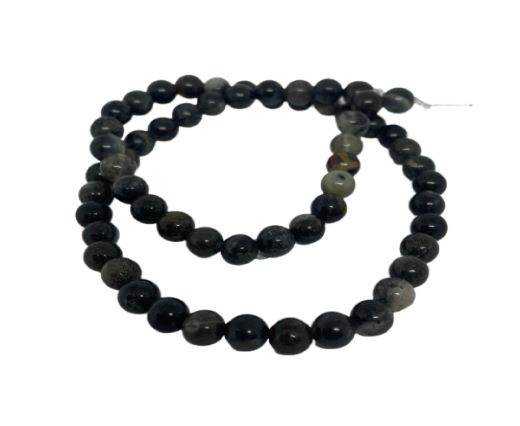 Black Flower Jade (6mm)