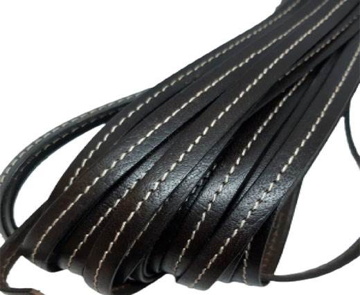 Italian Flat Leather 10mm-black_with_single_white_stitches