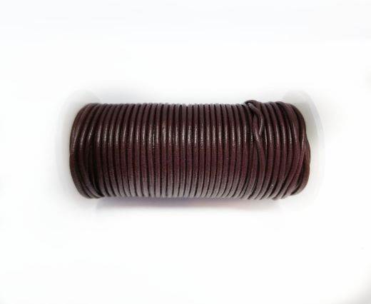 Round leather cord-2mm-BORDEAUX