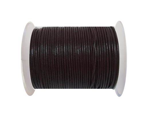 Round Leather Cord -1mm - Bordeaux