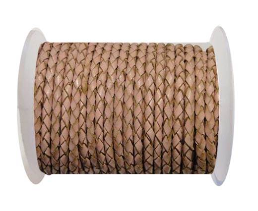 Round Braided Leather Cord SE/B/2006-Salmon-8mm