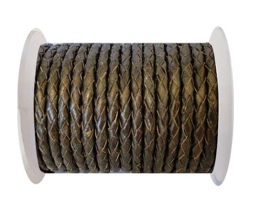 Round Braided Leather Cord SE/M/Taambaa - 4mm