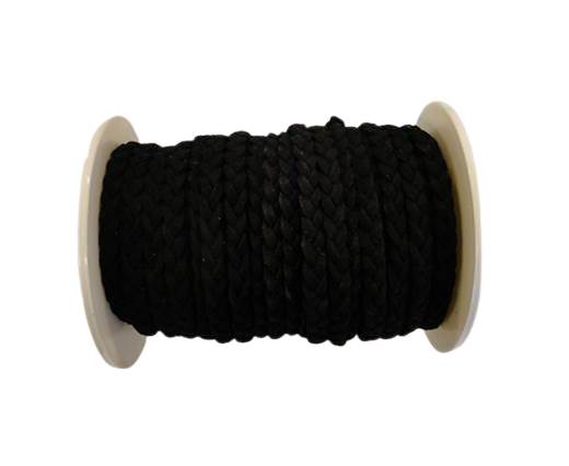 Braided Suede Cords -Black-5mm