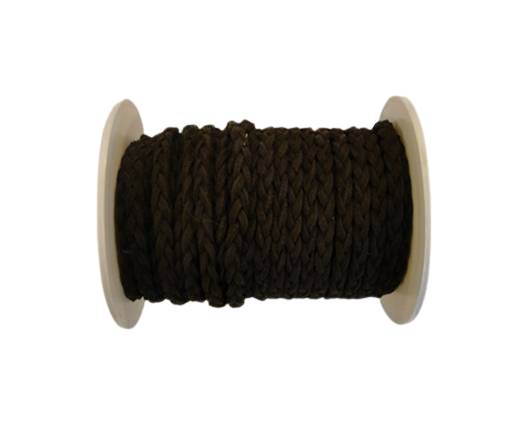 Braided Suede Cords -Coffee-5mm