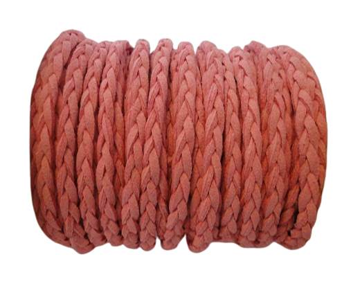 Braided Suede Cords -Pink-5mm