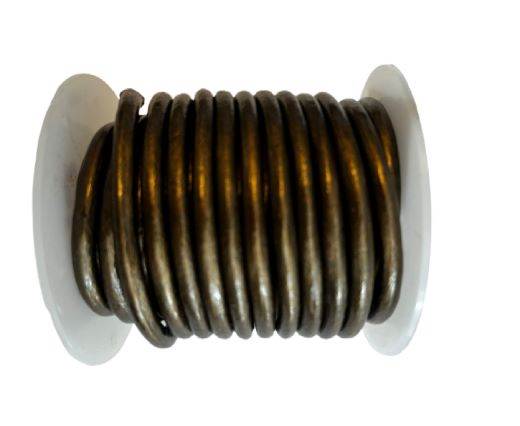 Round Leather Cord -5mm - M.Bronze