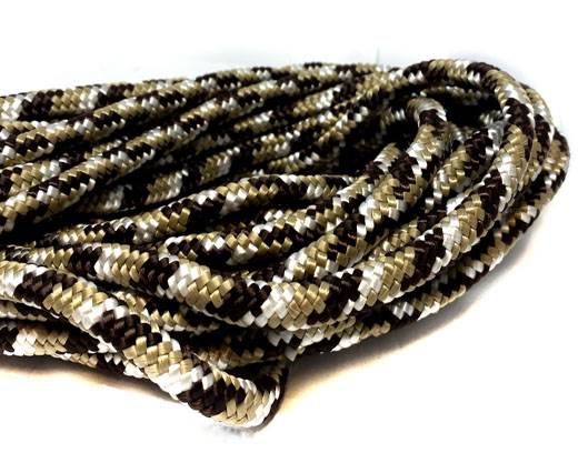 Paracord 8mm - BROWN GOLD WHITE