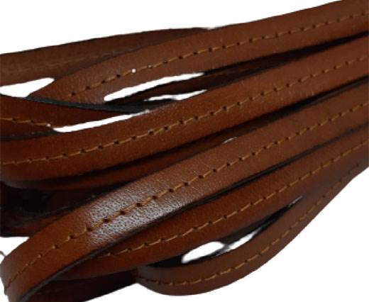 Italian Flat Leather 10mm-brown_with_single_brown_stitches 