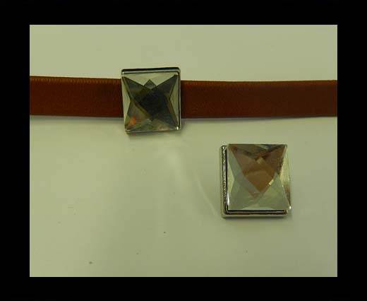 Zamak part for leather CA-4833-6*2mm-Crystal