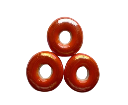 CB-Ceramic Flower-Small Donuts-Orange AB