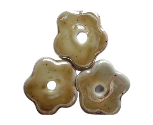 CB-Ceramic Flower-Small Flower-Beige AB