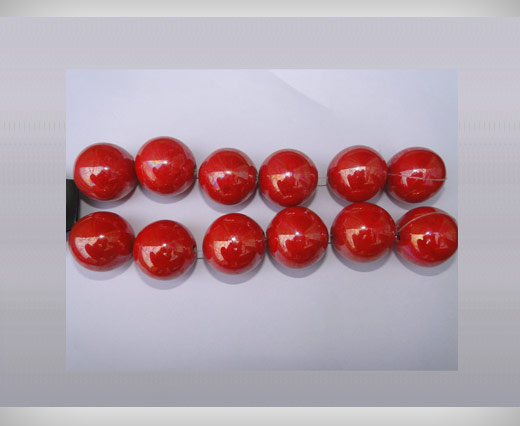 Ceramic Beads-21mm-Red