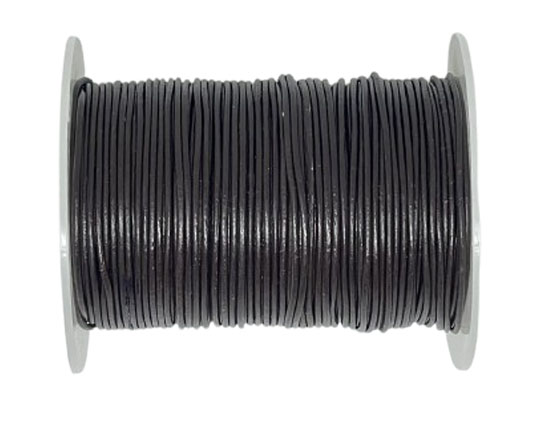 Round Leather Cord-1,5mm- Coffee Brown