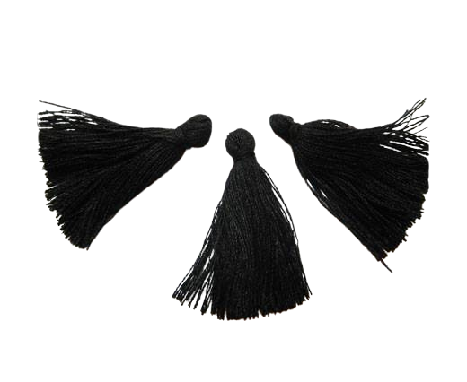 Cotton Tussels 3 cms - Black