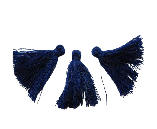 Cotton Tussels 3 cms - Dark Blue