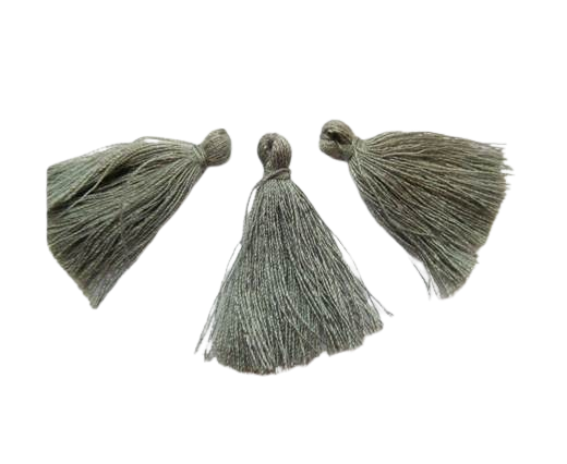 Cotton Tussels 3 cms - Grey