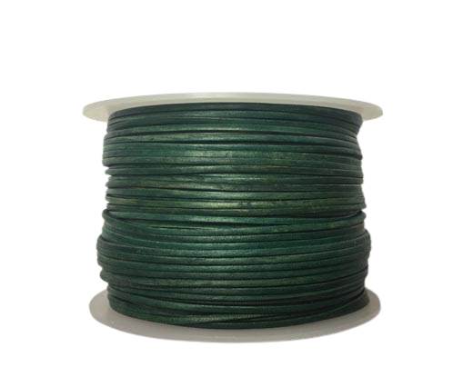 Cowhide Leather Jewelry Cord - 2mm-SE/816 Vintage Forest Green