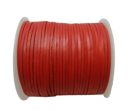 RoundCowhide Leather Jewelry Cord - 5mm-27406 - Red