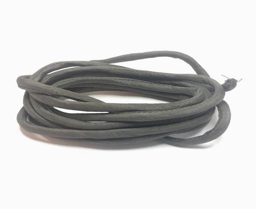 Real silk cords with inserts - 4 mm - Dark Grey