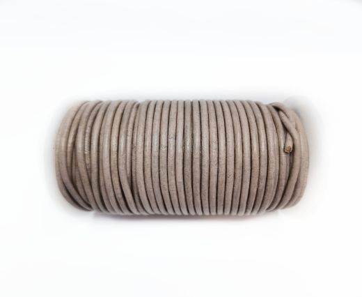 Round leather cord-2mm-DARK TAUPE