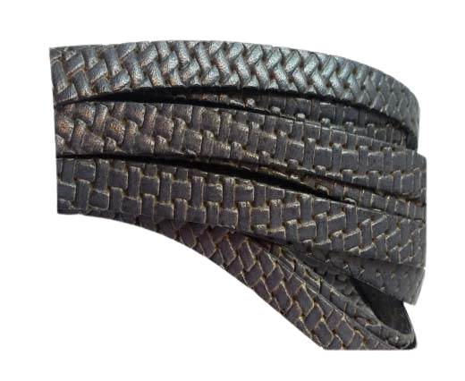 RoundDesign Embossed Leather Cord - 10mm - Style 1