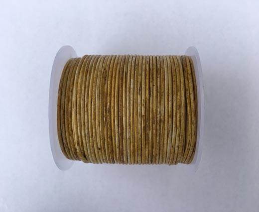Round Leather Cord -1mm-  Vintage Hazelnut(028)
