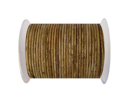 Round Leather Cord-1,5mm- Vintage Hazelnut(028)