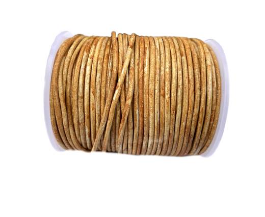 Round Leather Cord -1mm - Vintage Cinnamon