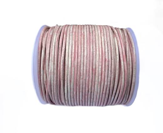 Round Leather Cord-1,5mm- VINTAGE Pink V034