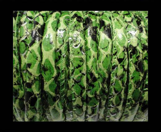 imitation nappa leather 6mm Rattle Snake Style - green