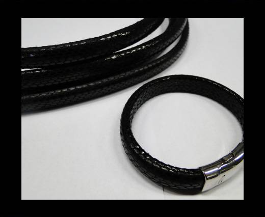 Real Regaliz-Leather-Snake Style 2-10mm*6mm-Black