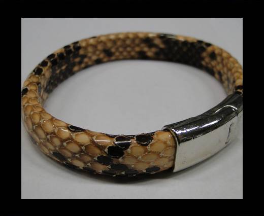 Python leather bracelet top