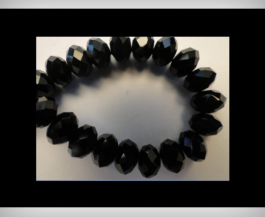 Faceted Glass Beads-4mm-Black Quartz