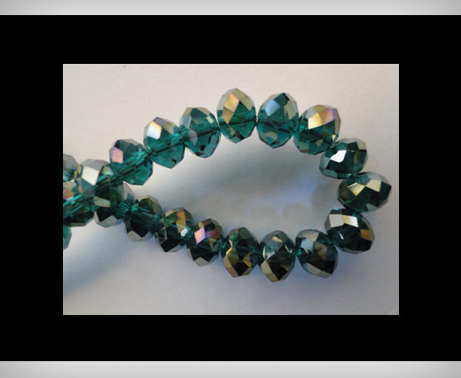 Faceted Glass Beads-4mm-Emerald-AB