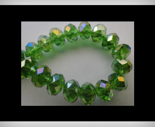 Faceted Glass Beads-4mm-Fern-Green-AB