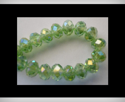 Faceted Glass Beads-4mm-Peridot-AB