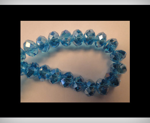 Faceted Glass Beads-4mm-Turquoise-AB