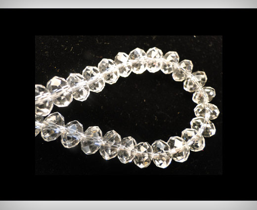 Faceted Glass Beads-6mm-Crystal